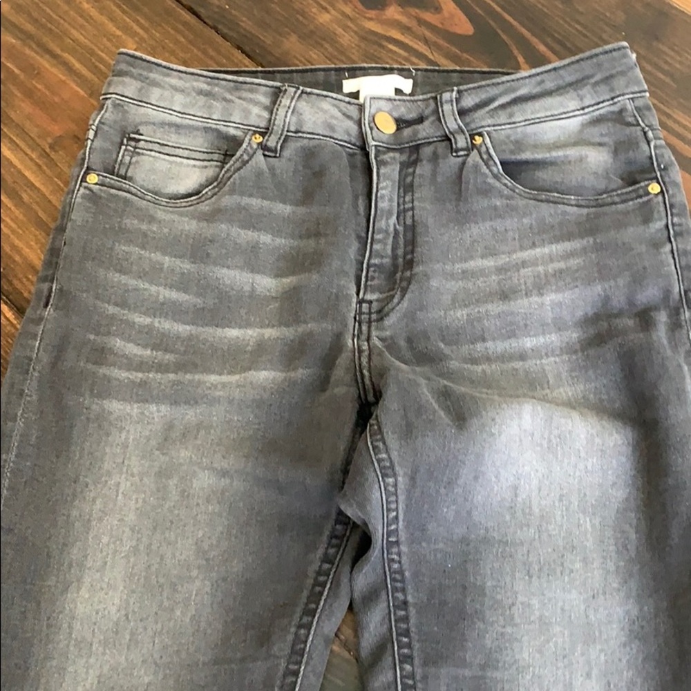 H&M faded black skinny jeans (mid-rise)